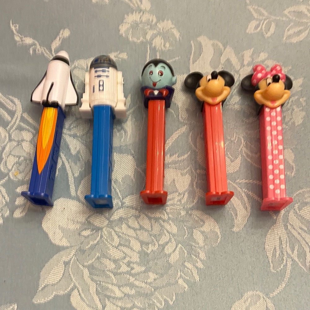 PES Dispenser Set - Mickey & Minnie Mouse, R2-D2 Space Shuttle Dracula